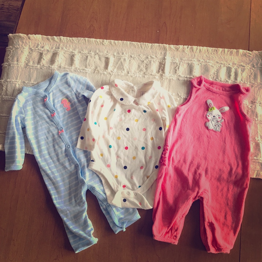 Bundle Baby Girl Sleeper Gap Onesie & Jumpsuit